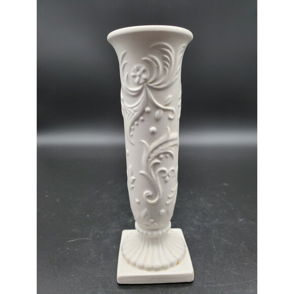 Inarco Japan Embossed Bud Vase White Original Foil  Sticker Marked E-3033 - Picture 2 of 12